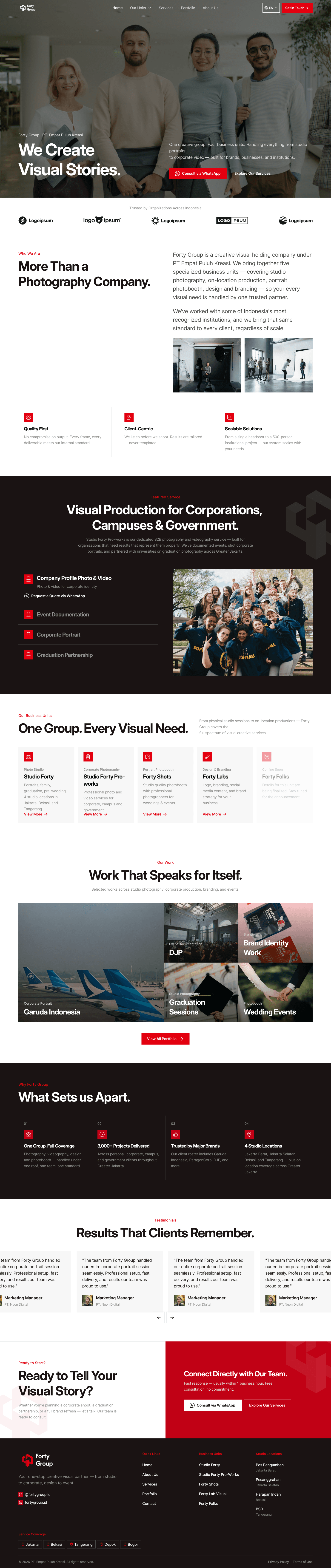 Forty Group website preview